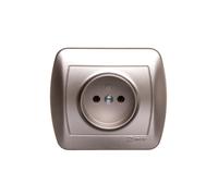 Prise simple b/u 16A IP20 satin Simon Akord AG1E/29