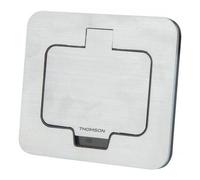 Prise simple étanche IP55 - 16A - 2P+T - carré - noir Thomson