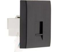 Prise TEL. RJ 45 cat.5 - ZENITECH - NOIR - Module large - A assembler - 2P+T