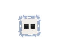 Prise téléinformatique RJ45+RJ11 cat.5e Simon 10 C5T.01/11