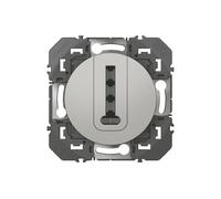 Prise téléphone 1 poste Dooxie aluminium Legrand