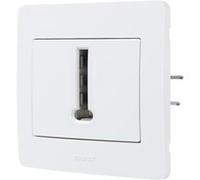 Prise téléphone Diam2, DEBFLEX, blanc Blanc G