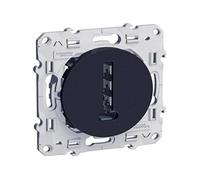Prise téléphone en T 8 contacts à vis - anthracite - Odace - Schneider