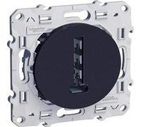 Prise téléphone en T 8 contacts à vis - anthracite - Odace - Schneider