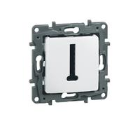 664768 Prise téléphonique en T encastrable NILOÉ blanc mat