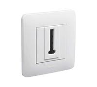 Prise Telephone - murale - encastrable - electrique - saillie Debflex - Gamme Casual Complet/TéléPhone / 8 Plots - Blanc Brillant