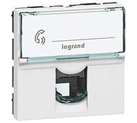 Prise téléphone RJ 12 2 modules Legrand Mosaic