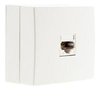 Prise téléphone RJ45 en saillie - blanc - Bel'Vue - Zenitech Blanc G