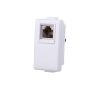 Prise téléphonique RJ11 compatible Bticino Matix connexion type K10 couleur blanche