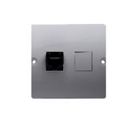 Prise téléphonique Single RJ12 Simon Basic acier BMT1.02/21