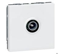 Legrand 078782 Mosaic Télévision Prise, Ø 9.52mm Mâle, 2 Modules, Blanc