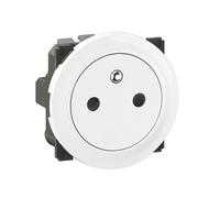LEGRAND - Prise Electrique Murale avec Terre Céliane Surface - Prise Affleurante avec Socle Rétractable - Blanc - A compléter avec des plaques de finition - Lot de 10