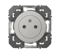 Prise terre 1 poste Dooxie aluminium Legrand