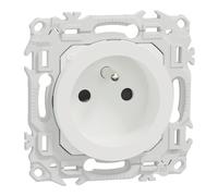 Prise terre à puits 1 poste Schneider Electric Odace blanc