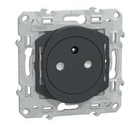 Prise terre affleurante 1 poste Ovalis Anthracite Schneider