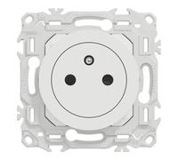 Prise terre affleurante 1 poste Schneider Electric Odace blanc