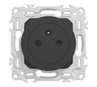 Prise terre affleurante 1 poste Schneider Electric Odace noir