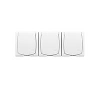 Prise triple hermétique MADERA avec IP44 flip blanc GNH-3NZ/00/w