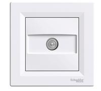 Prise TV encastrée Schneider Electric Asfora EPH3200121 connecteur mâle 9,5 mm 10 A Blanc brillant