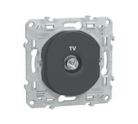 Schneider Electric - Ovalis - prise TV simple - Anthracite - S340405