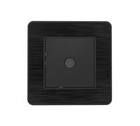 - Prise TV complète - Ø9,52mm - métal Noir brossé - Kouro