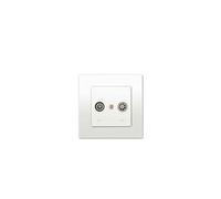 Prise TV /FM Blanc Delta Viva + Plaque Blanc-SIEMENS