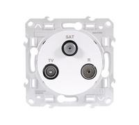 Prise TV / FM / SAT ODACE blanc SCHNEIDER ELECTRIC S526461