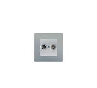 Prise TV / FM Silver Delta Viva + Plaque Silver-SIEMENS
