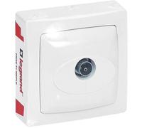 Prise - TV simple - complet - en saillie - blanc