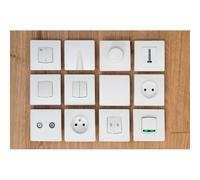 Prise TV M 9,52 +SAT. vis + griffes Diwone Blanc