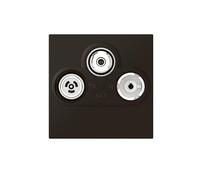 Prise TV-R-SAT FM et DAB 2 modules Mosaic - Noir mat - 079186L - Legrand