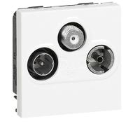Legrand Prise d'antenne Mosaic 078786, TV-R/SAT, FM et DAB, 2 modules, blanc