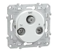 Schneider Electric - Ovalis - prise TV/R/SAT - Blanc - S320461
