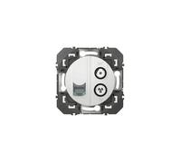 Prise Tv-sat Et Prise Rj45 Dooxie - Cat.6 Stp - Blanc