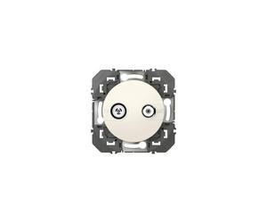 Prise TV-SAT étoile blindée Legrand Dooxie 2 sorties Ø5,5-7 mm Blindage Blanc encastré