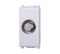 Prise TV satellite à vis type F compatible plan couleur blanc EV2252