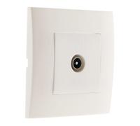 Prise TV Simplea montée - module large - blanc - Zenitech