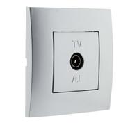 Zenitech - Prise TV Simplea montée - module large - gris Gris G
