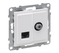 Prise TV type F 1,5dB + RJ45 cat 6 UTP SUNO 721162