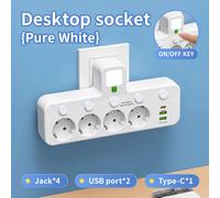 Prise ue 4 prises prise électrique sans rallonge avec Ports USB type-c deux spécifications