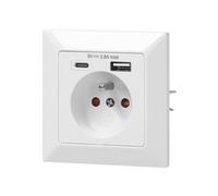 Prise électrique individuelle - ORNO - OR-AE-13232 - Ports USB-A et USB-C - Blanc - 16A