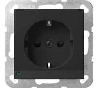 Prise universelle avec 55 LED, mode sécurité, noir mat, réf. 4170005