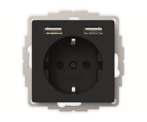 Prise USB 2USB inChargePRO AA 12 W 2,4 A, anthracite
