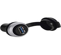 Prise USB à encastrer avec capuchon de protection imperdable. Contenu: 1 pc(s) Lütze 490112