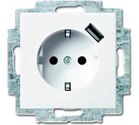 Prise USB Busch-Jaeger avec port USB et protection contre les contacts accidentels, 1 pièce.