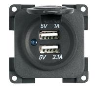 Prise USB double Mp2Usb/G 5V 1A + 2,1A CBE 212921