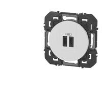 Double chargeur USB DOOXIE 3A finition blanc type-C - LEGRAND - 600345