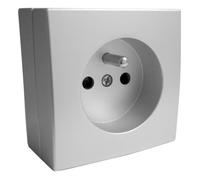 Prise ZENITECH 2P+T 16A saillie Bel'Vue - Chrome