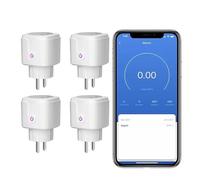 Prises Connectées WiFi 20 A-Smart Plug Compteur d’Énergie,Compatible avec Alexa, Google Home, Tuya,Suivi de la Consommation d'énergie & Protection Surtension,Contrôle de l'App Smart Life-240V