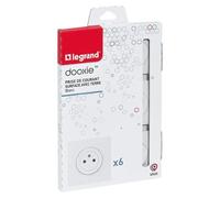 Prises de courant 2P+T surface complet Dooxie - Lot de 6 - Blanc